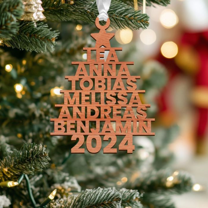 Personalisierbarer Weihnachtsbaum Anhänger mit Namen