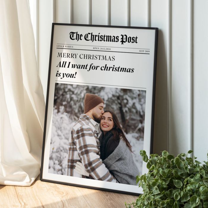 Personalisierbares Poster als Zeitung