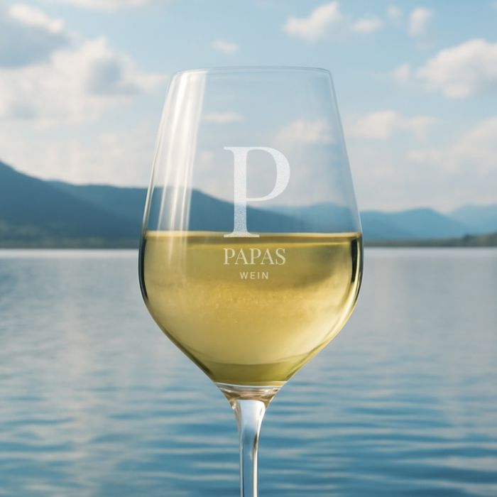 Personalisierbares Weinglas mit Monogramm