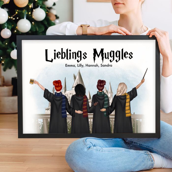 Personalisierbares Poster Zauberinnen