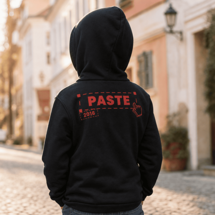 Kinder-Kapuzenpullover personalisiert mit Wunschjahr - Cursor Design