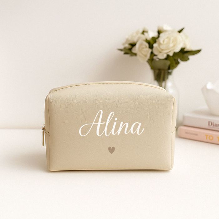 Personalisierbare Kosmetiktasche mit Name und Symbol