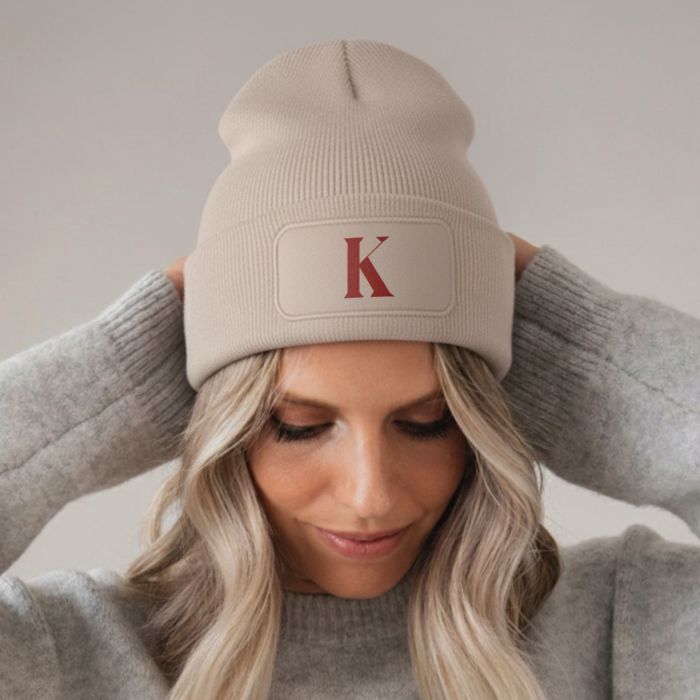 Personalisierbare Mütze mit Monogramm Personalisierbare Mütze mit Monogramm