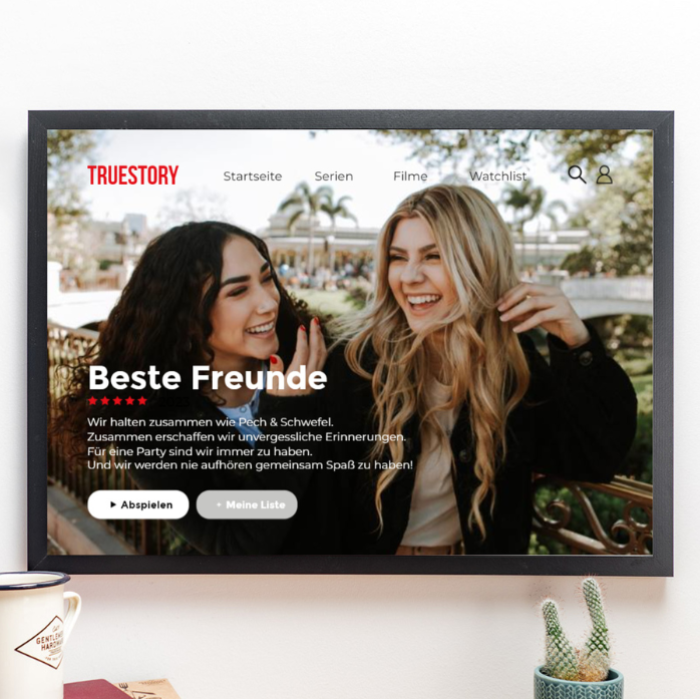 Personalisierbares Poster im Netflix-Style