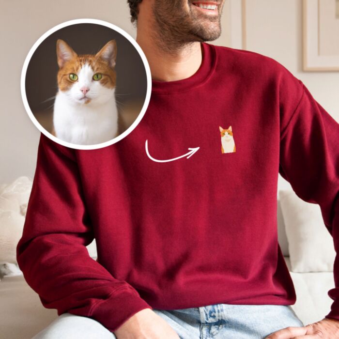 Personalisierter Pullover mit deiner kleinen Haustier-Illustration