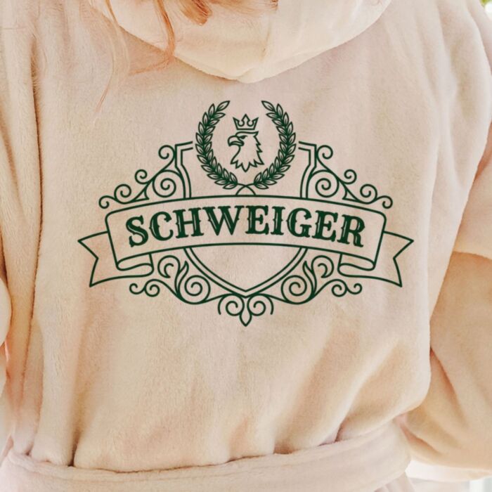 Personalisierbarer Bademantel mit Familienwappen & Name