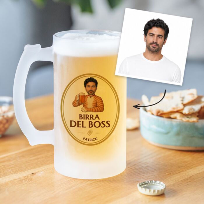 Bierkrug mit Foto personalisierbar – Tier-Design