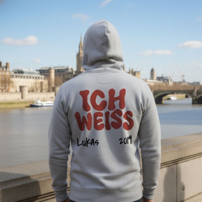 Personalisierter Kapuzenpullover für Partner - Ich weiß