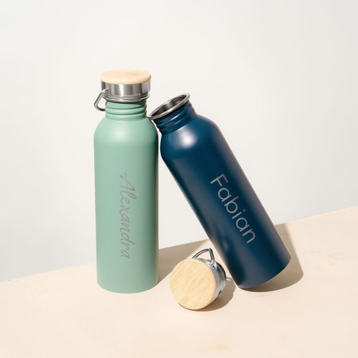 Personalisierbare Edelstahl Trinkflasche mit Name