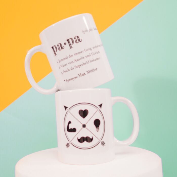 Personalisierbare Tasse für Papa