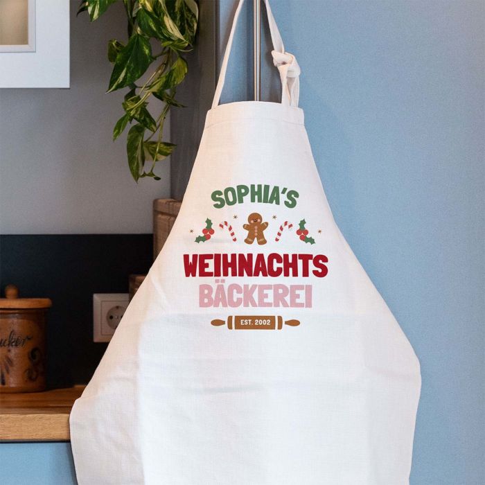 Personalisierbare Schürze Weihnachtsbäckerei