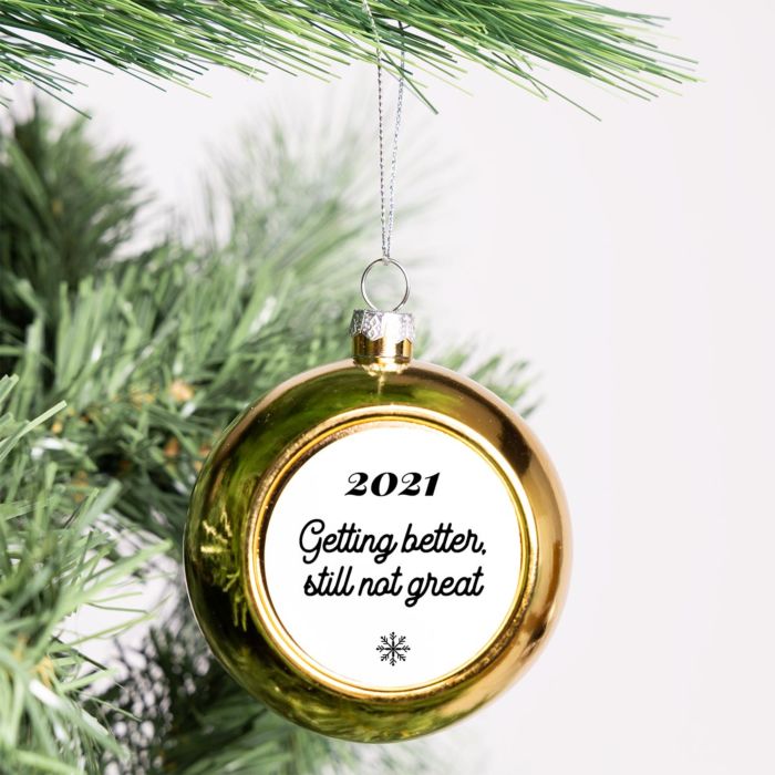 Christbaumkugel mit Text - OLD
