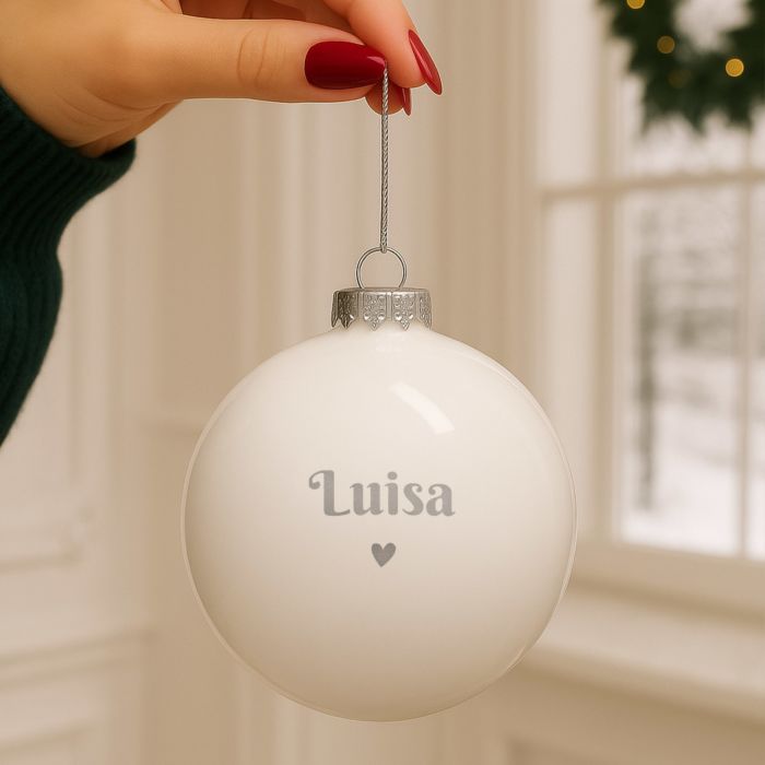 Personalisierbare Christbaumkugel mit Text