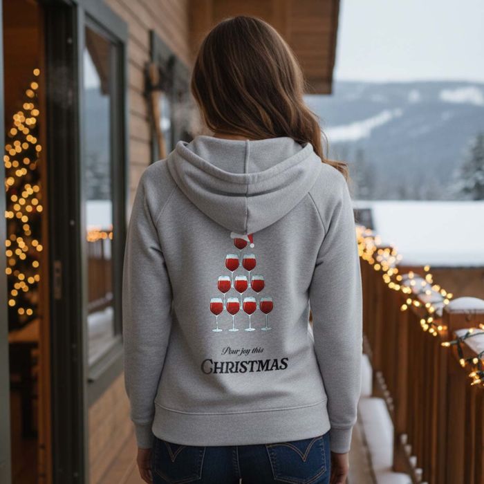 Personalisierbarer Wein Weihnachtskapuzenpullover
