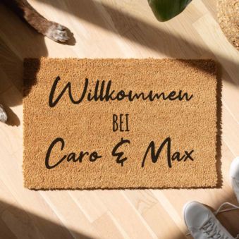 Personalisierbare Kokos-Fußmatte mit Text