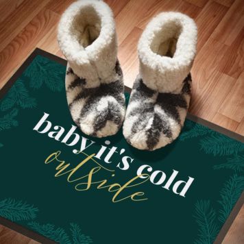 Personalisierbare Fußmatte für Weihnachten