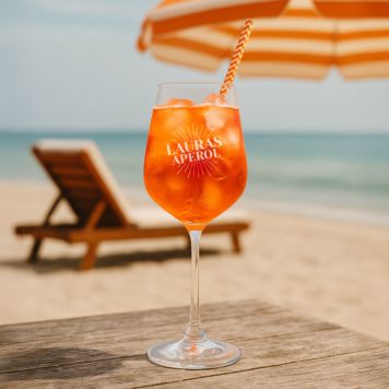 Personalisierbares Aperol Spritz Glas mit Name