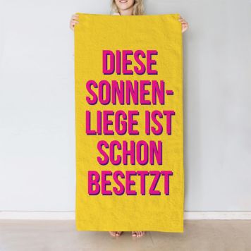 Farbiges Handtuch mit 5 Zeilen 