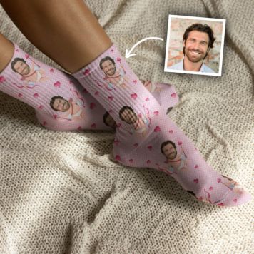 Personalisierbare Socken mit Gesicht und Liebes-Designs