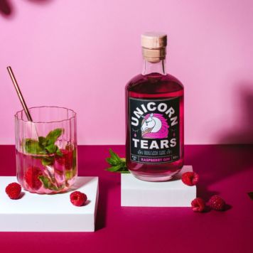 Einhorn-Tränen Gin mit Himbeere