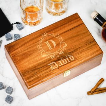 Whisky Gläser Geschenkset mit Monogramm