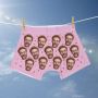 Boxershorts mit Gesicht und Hintergründen
