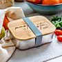 Personalisierbare Lunchbox mit Text