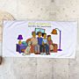 Personalisierbare Handtuch Illustration Cartoon Familie