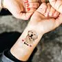 Personalisierbare Tattoos 6er Set mit Gesicht und Text
