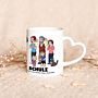 Personalisierbare Tassen-Illustration Zeichentrick Familie