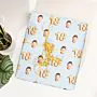 Personalisierbares Geschenkpapier mit Gesicht zum Geburtstag