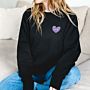 Personalisierbarer Pullover Herz mit Initialen