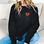 Personalisierbarer Pullover Herz mit Initialen