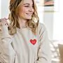 Personalisierbarer Pullover Herz mit Initialen