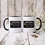 Personalisierbare Tasse mit Kreditkarte und Text