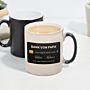 Personalisierbare Tasse mit Kreditkarte und Text