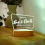 Personalisierbare LED-Lampe im Werbetafel-Design