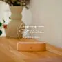 Personalisierbare LED-Lampe Rund mit Text