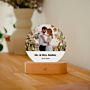 Personalisierbare LED-Lampe mit Foto und Text