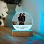 Personalisierbare LED-Lampe mit Foto und Text