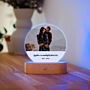 Personalisierbare LED-Lampe mit Foto und Text