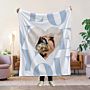 Personalisierbare Decke Herz mit Foto und Text