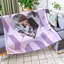 Personalisierbare Decke Herz mit Foto und Text