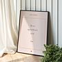 Personalisierbares Poster Liebesbrief