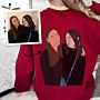 Personalisierbarer Pullover mit Illustration 2 Personen