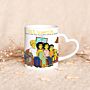 Personalisierbare Tassen-Illustration Cartoon Familie
