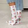Personalisierbare Socken mit Gesicht im Comic-Style