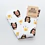 Personalisierbare Socken mit Gesicht im Comic-Style