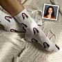 Personalisierbare Socken mit Gesicht im Comic-Style