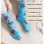 Personalisierbare Socken mit Gesicht und Superhelden